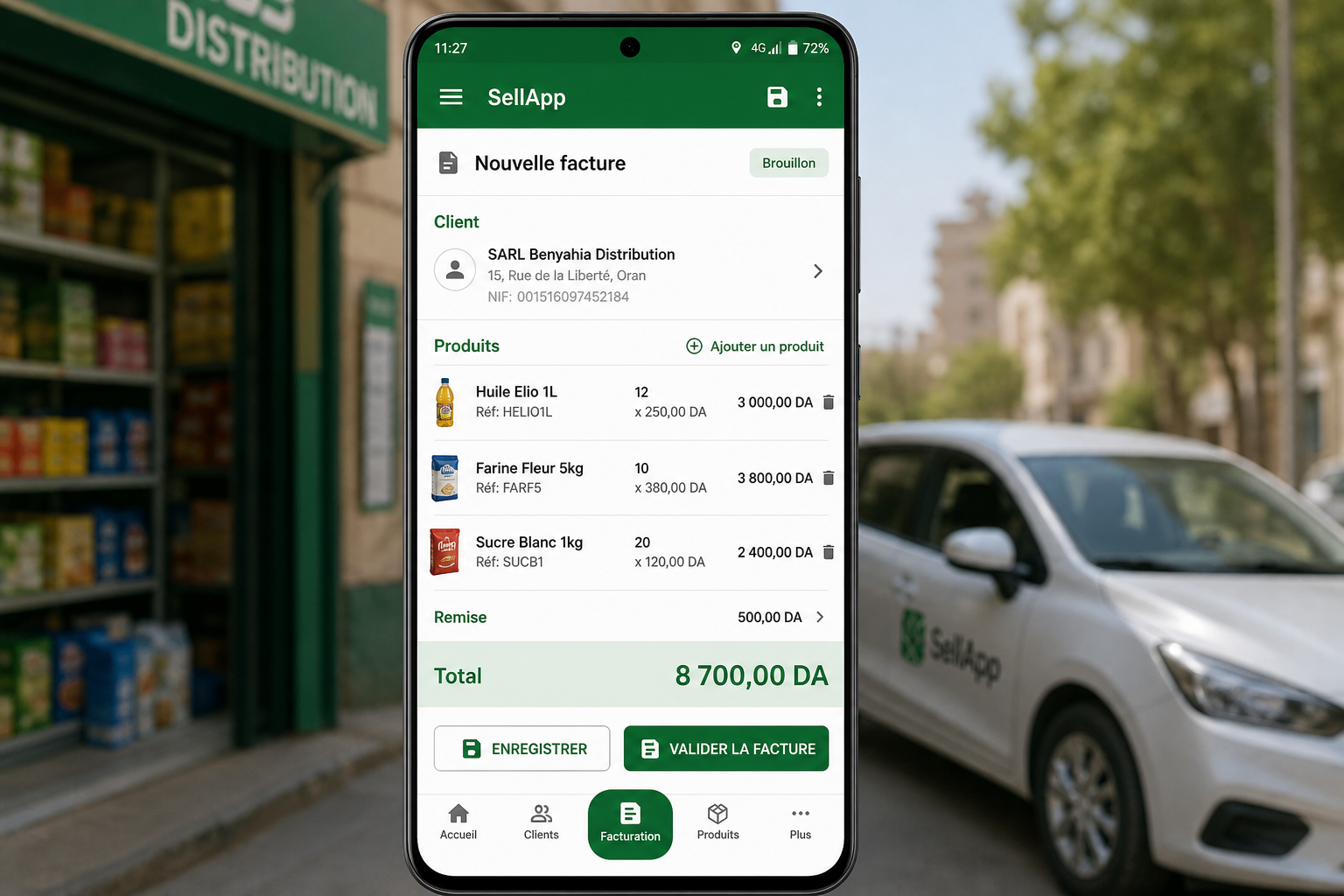 Application Android commerciaux SellApp